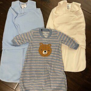 Sleep Sack Bundle (3) Newborn, 0-3 Months, 3-6m/ Halo & Carter's
